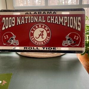 Alabama Crimson Tide 2009
National Champions License
Plate Roll Tide Man Cave